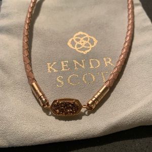 KS Cooper Braided Leather Choker Necklace